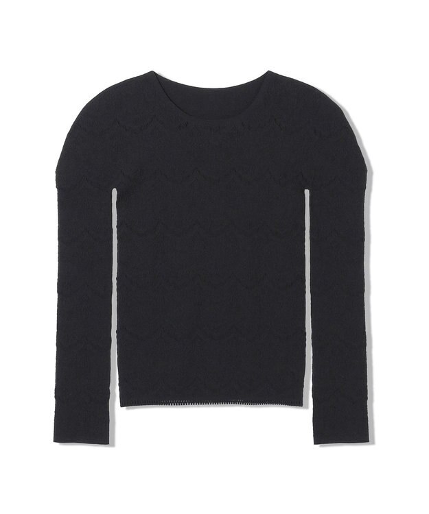 Chacott 【ノーソーイングニット】ノーソーイングクルーネックトップ ブラック