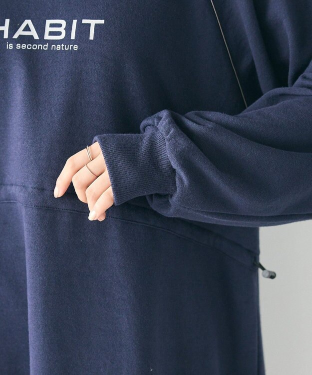 CRAFT STANDARD BOUTIQUE ライン入りロゴチュニック Navy