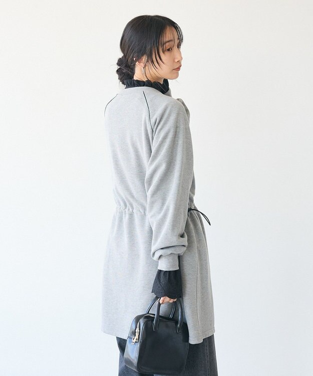 CRAFT STANDARD BOUTIQUE ライン入りロゴチュニック Gray Mixture