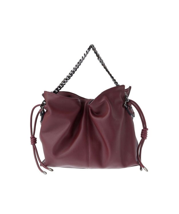 YECCA VECCA 【CLASSY.掲載】2wayチェーンギャザーバッグ Bordeaux
