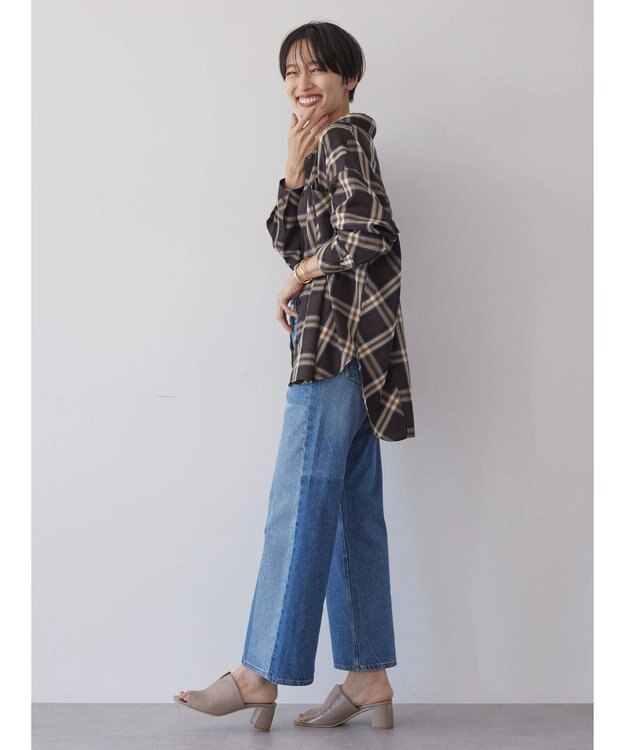 AMERICAN HOLIC イージーケアチェックシャツ Check Brown