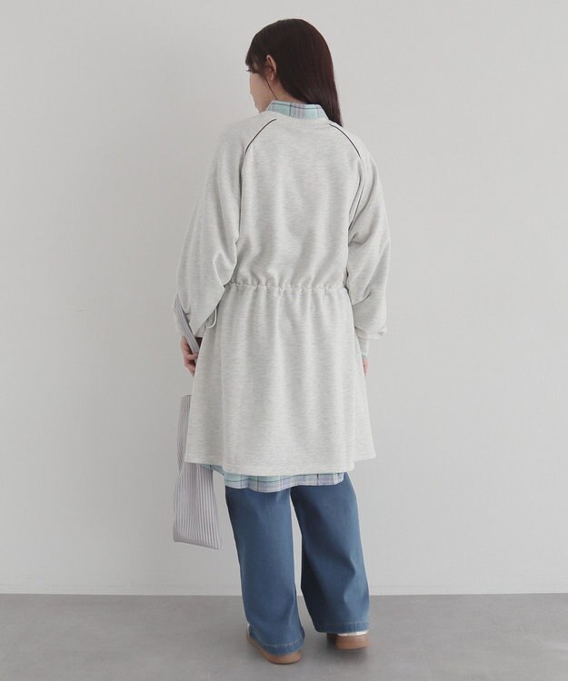 CRAFT STANDARD BOUTIQUE ライン入りロゴチュニック Oatmeal