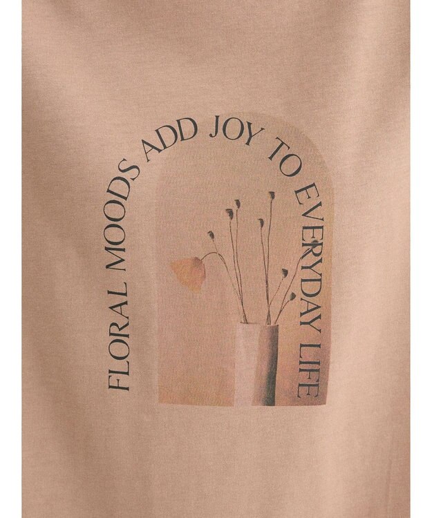 Green Parks フラワーフォトコンパクトプルオーバー Beige