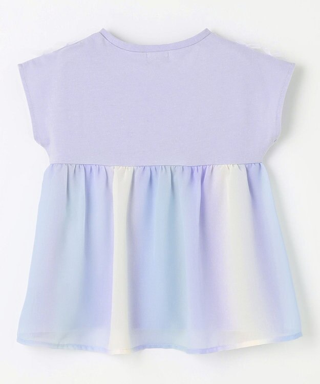 ANY KIDS バックシャン Tシャツ サックスブルー×レインボー