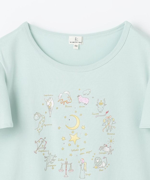 組曲 KIDS 【UVカット加工】【150-160㎝】12星座 Tシャツ アクア