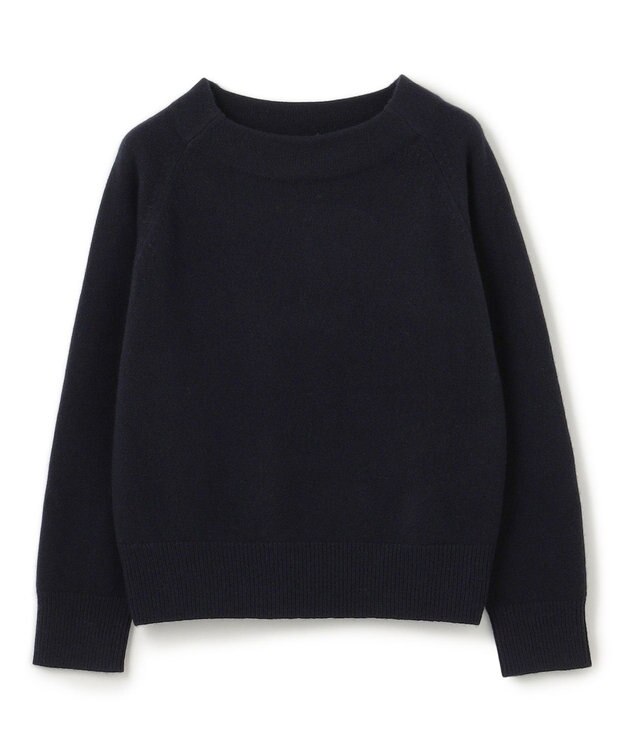 UNFILO カシミヤブレンド オフネックニット ネイビー