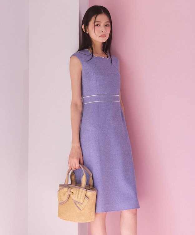 TOCCA BIG RIBBON SUMMER POCHETTE かごバッグ ベージュ系