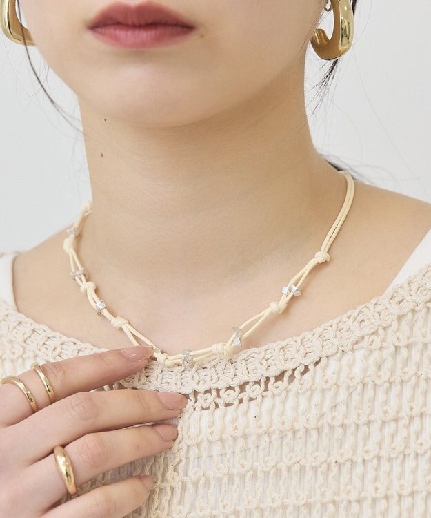 AMERICAN HOLIC メタルサザレ コードネックレス Ivory