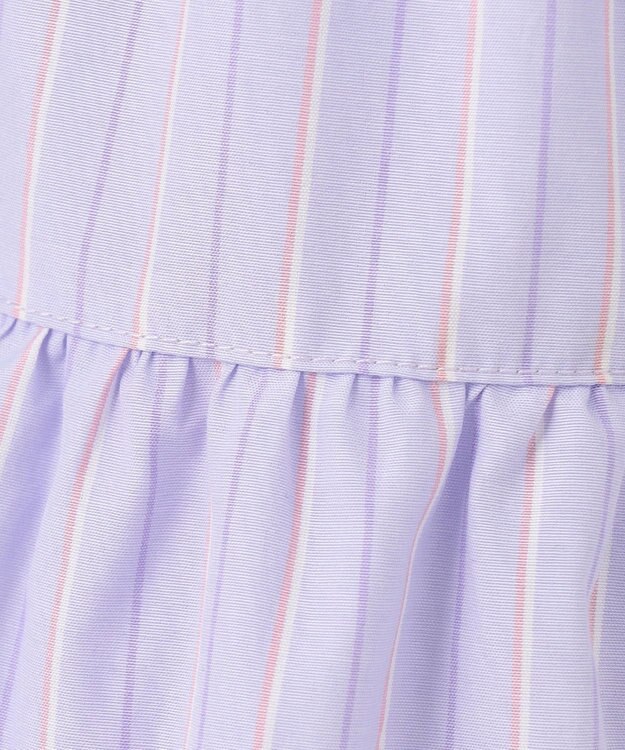 ANY KIDS ストライプ シャツ ワンピース マルチストライプ