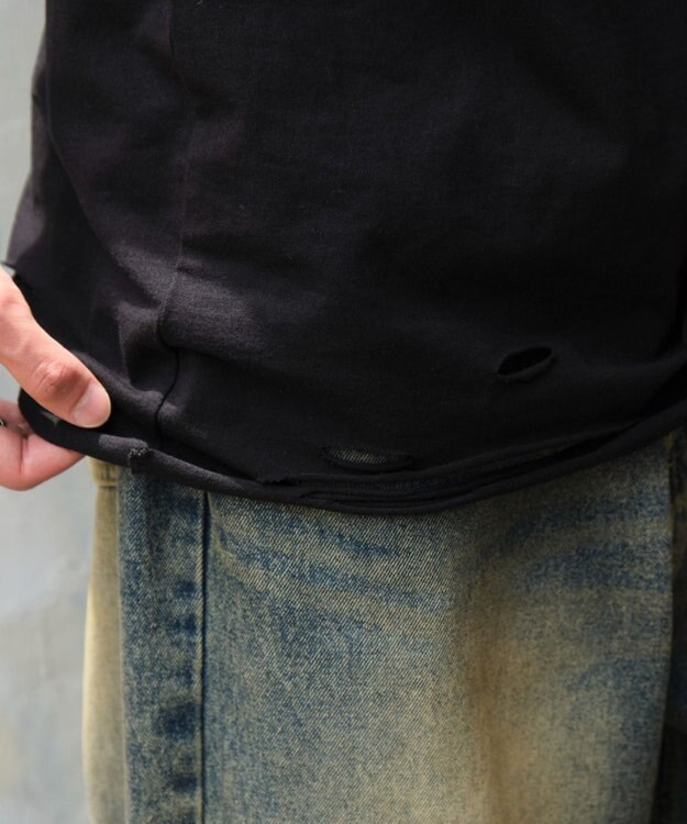 WEGO ダメージタンクトップ ブラック