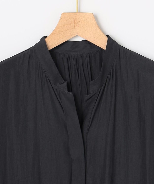 組曲 S 【WEB限定】ギャザーライトデシン ティアードワンピース ネイビー系