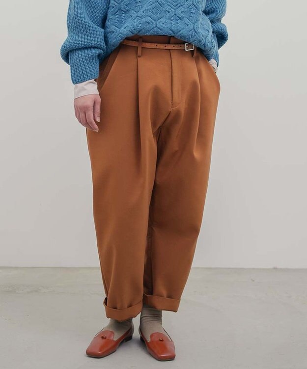 muuc トリプルクロス タックパンツ｜軽くてふっくらした三重織り生地・セットアップ可能