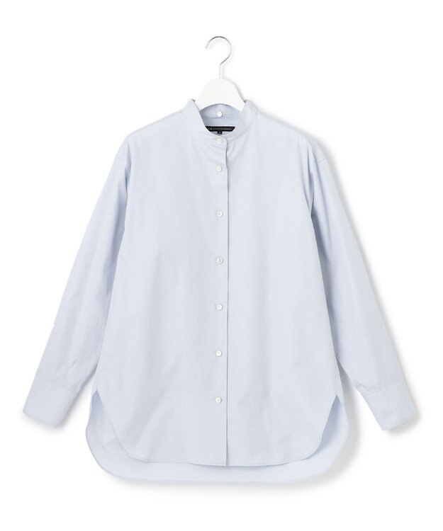 23区 L CANCLINI スカーフ ディテール シャツ サックス