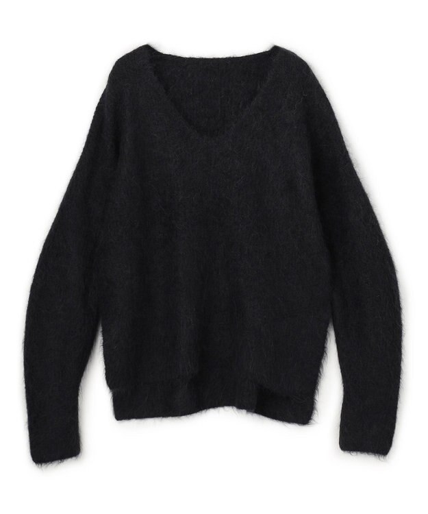 uncrave アルパカニット Vネックトップス ブラック