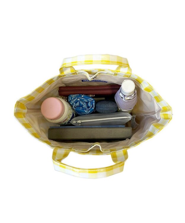 ROOTOTE 1030【ラミネート加工】SN.デリ.ラミネート-Q 03：チェック・イエロー