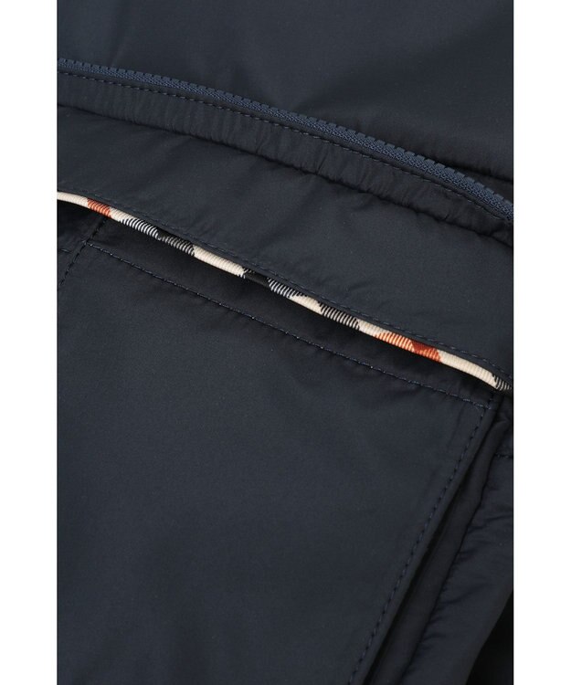 DAKS 軽量ナイロン×レザー ハウスチェックディテール PC収納バックパック ネイビー