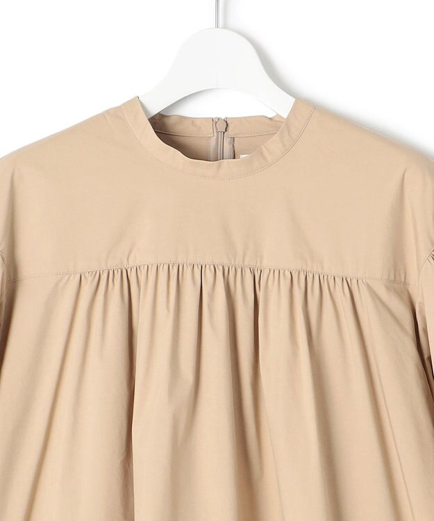 23区 L 【洗える】コンパクトライトクロス ピンタック チュニックワンピース ベージュ系