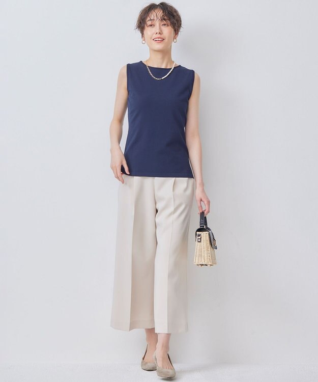 組曲 【WEB限定カラーあり】ニットタンクトップ ネイビー系