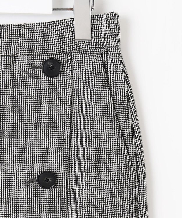 自由区 S 【撥水加工・洗える】TRギャバチェック柄 スカート モノトーン系チェック