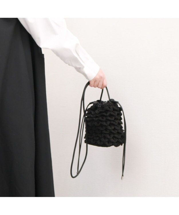 UNBILLION カシュカシュ cachecache / クロッシェミニ巾着バッグ ブラック