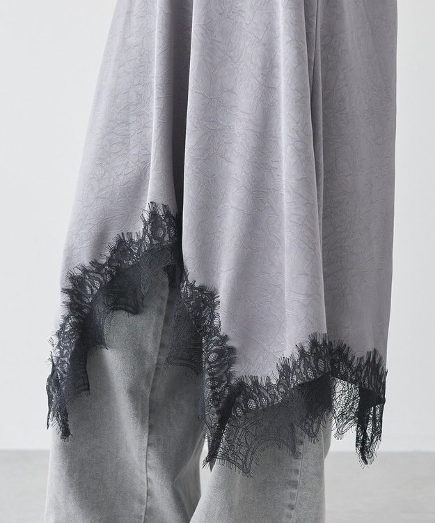 earth music&ecology レースキャミワンピース Gray