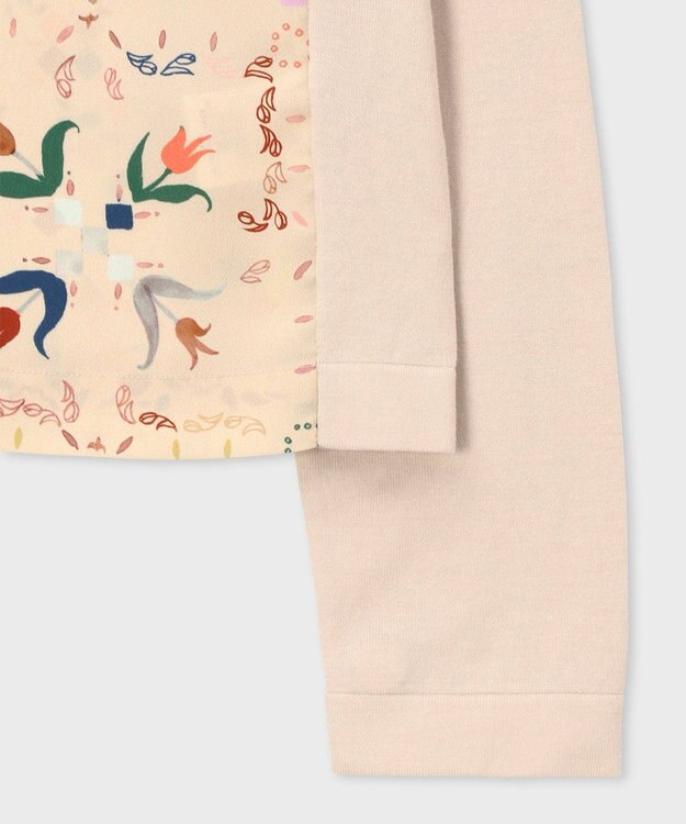 Paul Smith Keepsake プリントコンビ ニット ライトベージュ