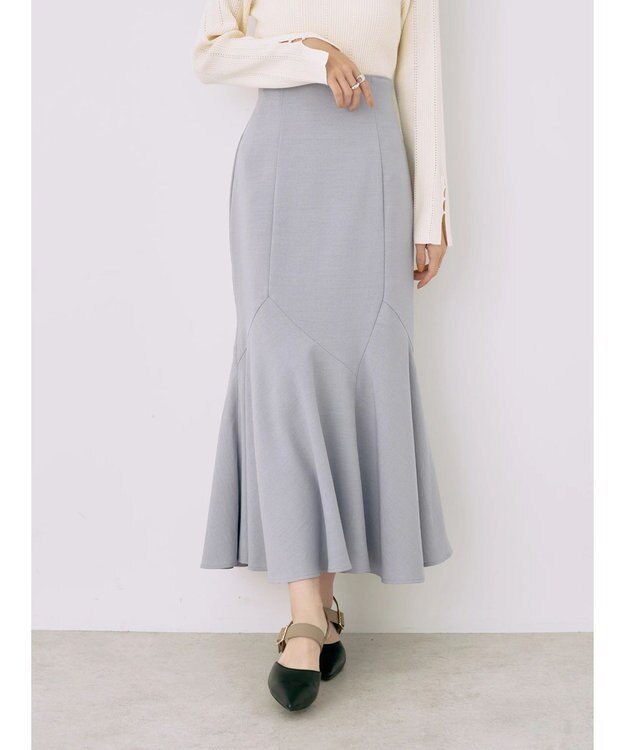 earth music&ecology キレイラインマーメイドスカート Blue