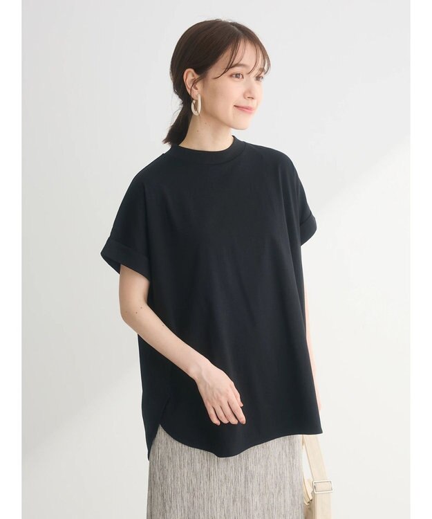 Green Parks 汗染み防止プチハイネックプルオーバー Black