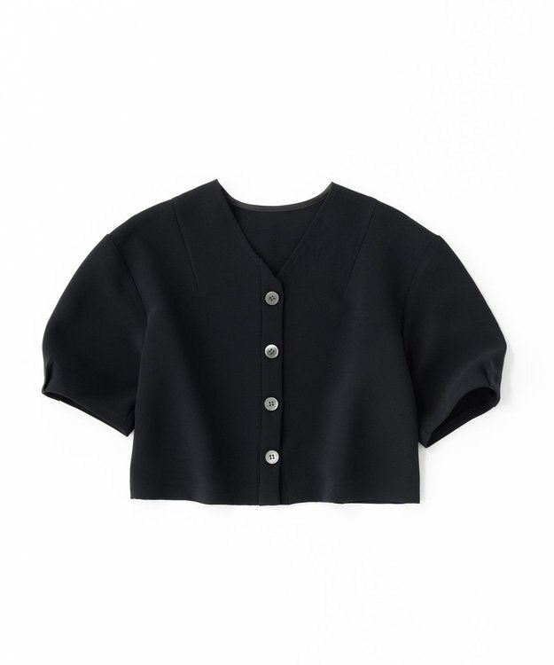 uncrave ウォッシャブルダブルクロス ブラウス ブラック