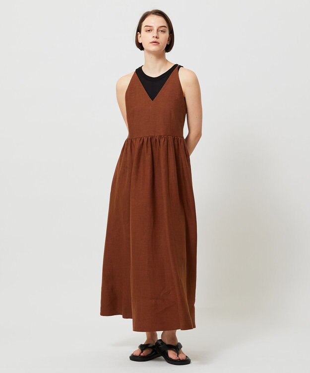 BEIGE， BASILE / マキシドレス Brown