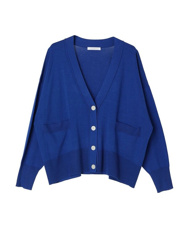 Green Parks 洗える　ショート丈カーディガン Blue