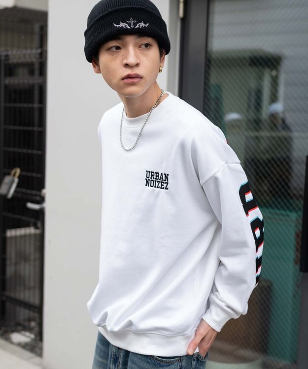 WEGO 【2点SET】アクセ付き裏シャギーグラフィックプルオーバー ホワイト