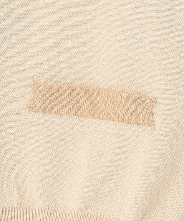 Feroux バイカラー カーディガン アイボリー系1