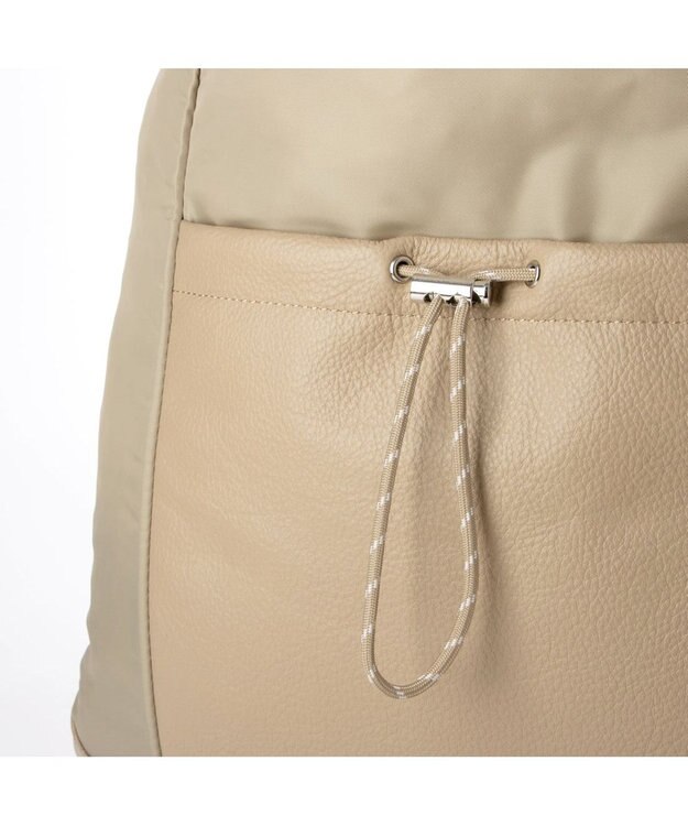 UNBILLION ペルケ perche / ナイロン×牛革ドローコード2wayナップサック オーク