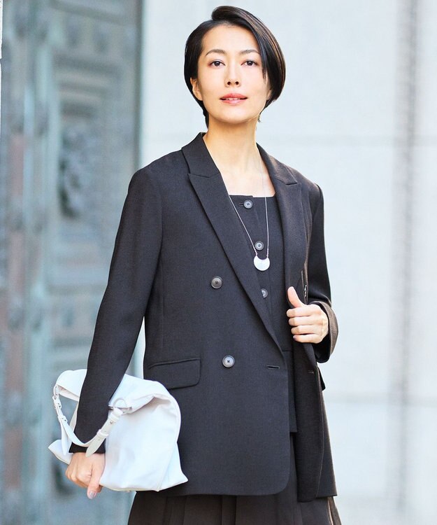 自由区 【カタログ掲載・人気素材・デザインリニューアル・セットアップ対応】リネンライクシンセティックテーラード ジャケット ダークブラウン