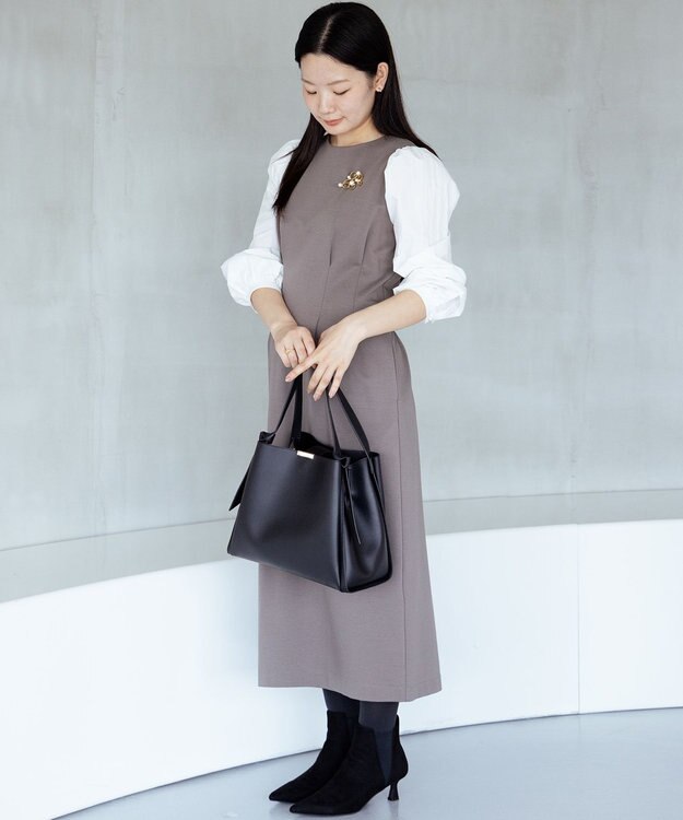 組曲 ノットデザイントートバッグ ブラック系