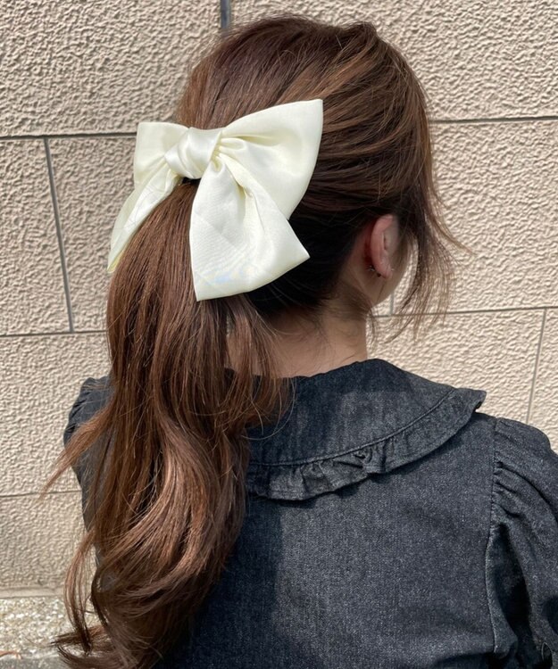 WEGO BIGリボンバレッタ オフホワイト