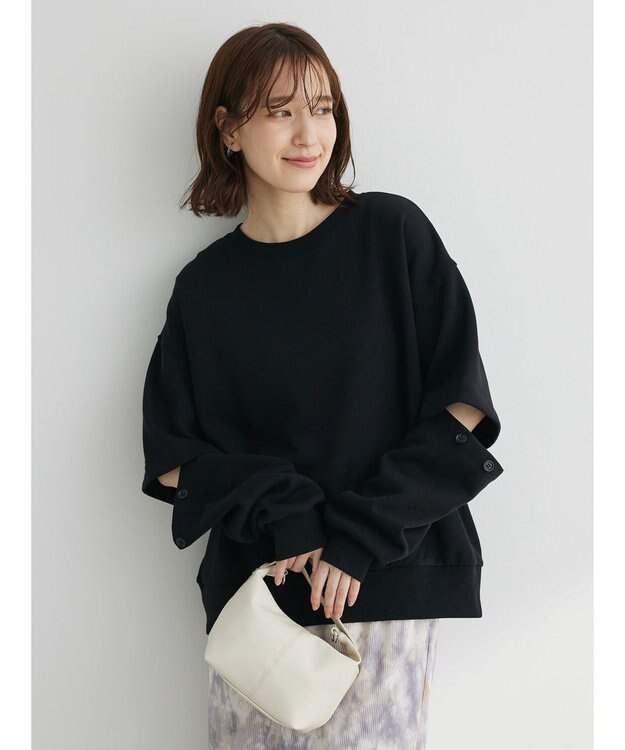 Green Parks ・ＳＵＧＡＲ　ＳＰＯＯＮ　２ｗａｙウラキモウプルオーバー Black