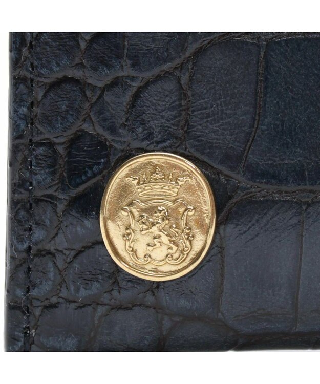 A.D.M.J. 【牛革】クロコ型押しオーガナイザーパース マリーン