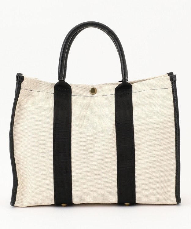 LA BAGAGERIE クラシックヨコナガトート ブラック×ナチュラル