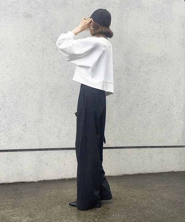 Green Parks ショート丈Ｖネックポンチプルオーバー White