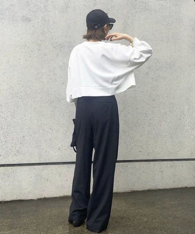 Green Parks ショート丈Ｖネックポンチプルオーバー White