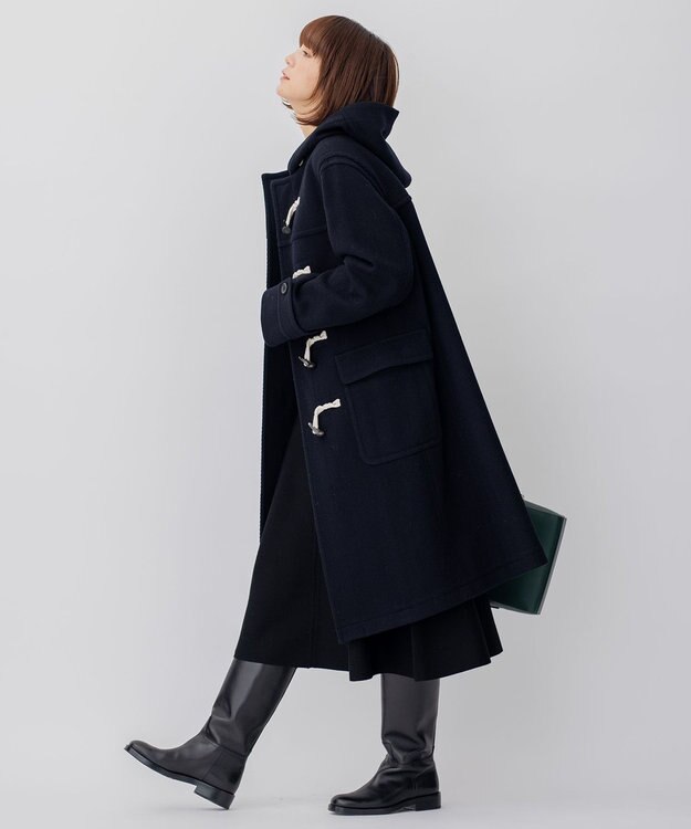 23区 ヘリンボーン ダッフルコート ネイビー系