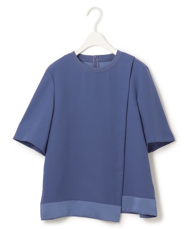 ICB 【新色追加・接触冷感・UVケア・速乾・洗える】 FluidBackSatin Tブラウス ブルーベリー系