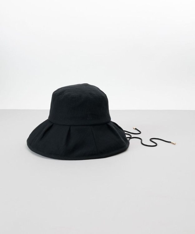 AURORA 【 LANVIN COLLECTION（ランバン コレクション） 】シルクギンガムカサブランカハット ブラック