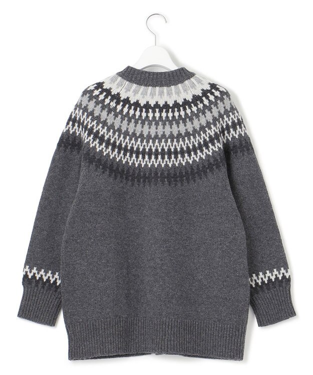 23区 フェアアイル カーディガン ライトグレー系