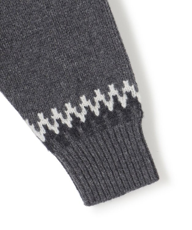 23区 フェアアイル カーディガン ライトグレー系