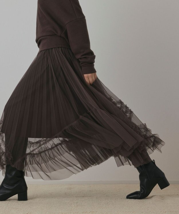 GRACE CONTINENTAL イレギュラ－チュ－ルスカート ブラウン