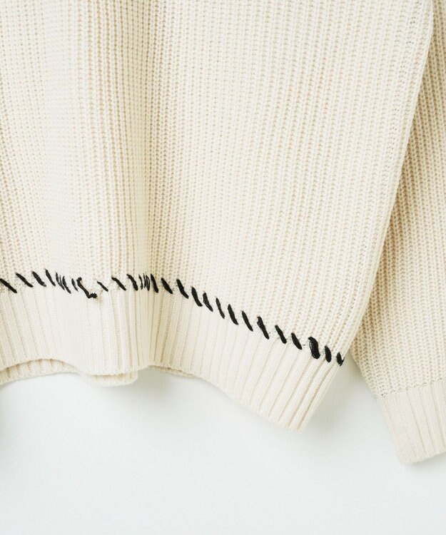 WEGO ハンドステッチプルオーバー ホワイトアイボリー