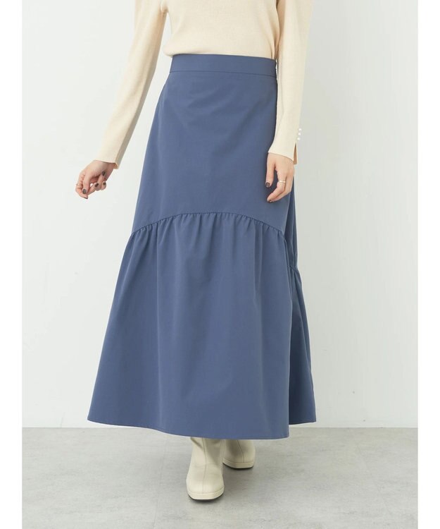 earth music&ecology イレヘム切替スカート Blue
